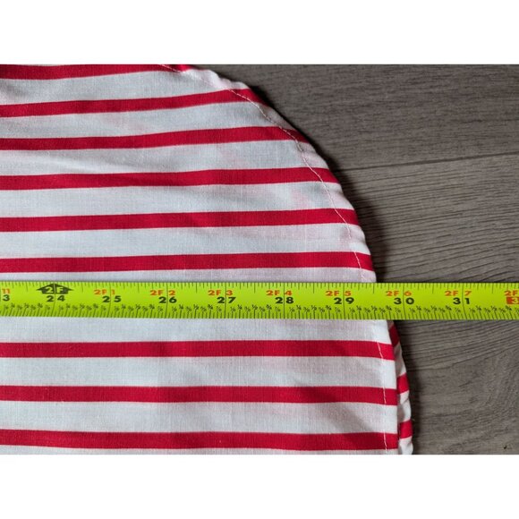 Blair Red & White Striped Button-Up Blouse Long Sleeve Lightweight Size 2XL - Picture 7 of 7